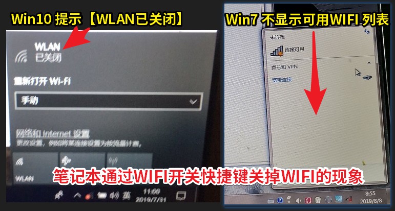 01 笔记本通过WIFI开关快捷键关掉WIFI的现象.jpg