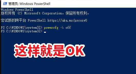 Hiberfil.sys怎么删掉？解决方案是输入 powercfg -h off 禁休眠功能