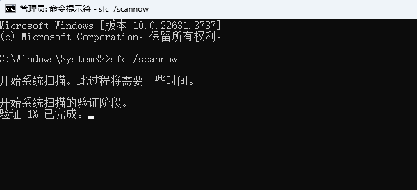 运行系统文件检查器
