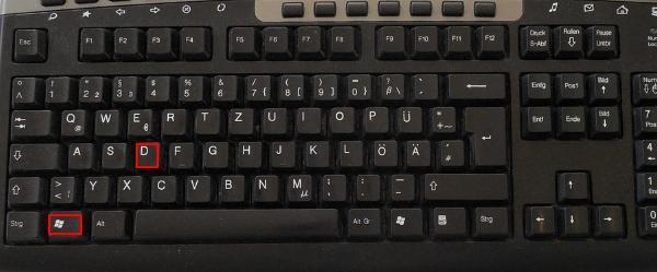 Windows+D快捷键返回桌面