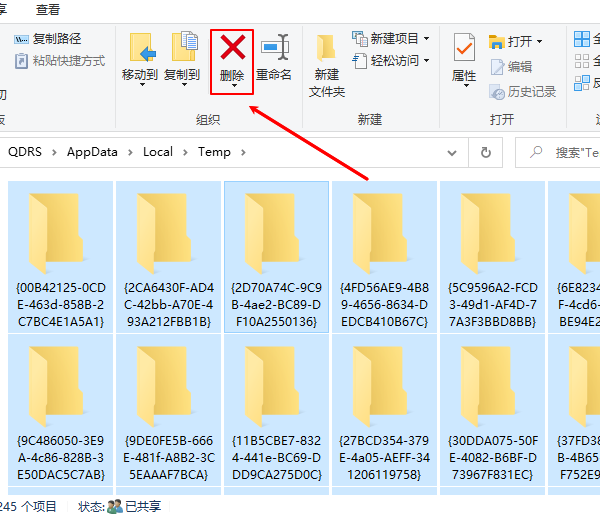 删除Temp目录文件