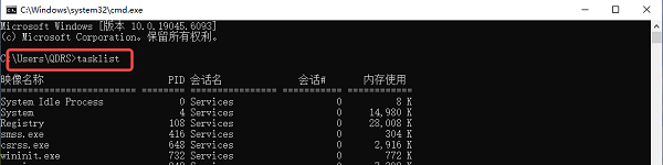 查看当前所有运行的进程