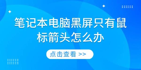笔记本电脑黑屏只有鼠标箭头怎么办