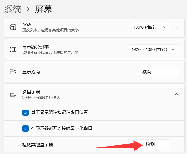 检查系统是否识别显示器