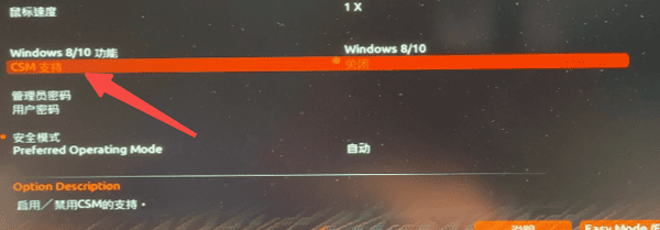 检查并启用UEFI启动模式
