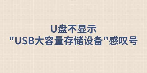 U盘不显示