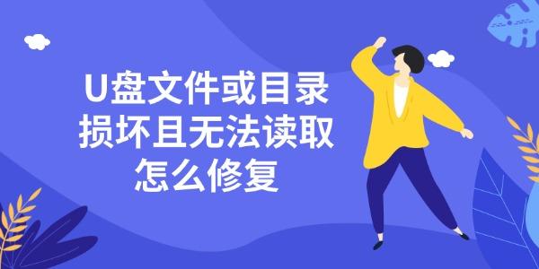U盘文件或目录损坏且无法读取怎么修复 手把手教您解决