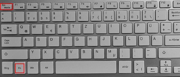 按下Fn+Esc键 按下Fn+Esc键