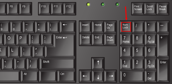 按下Fn+NumLock键 按下Fn+NumLock键