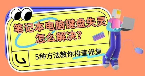 笔记本电脑键盘失灵怎么解决？5种方法教你排查修复