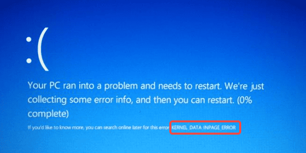 Kernel_Data_Inpage_Error 蓝屏的常见原因