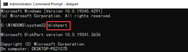 通过Diskpart命令强制清除