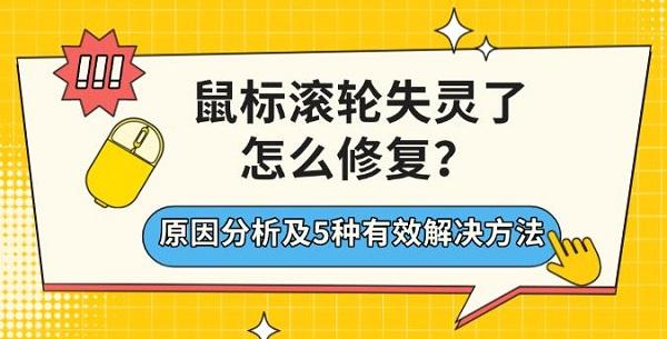 鼠标滚轮失灵了怎么修复？原因分析及5种有效解决方法