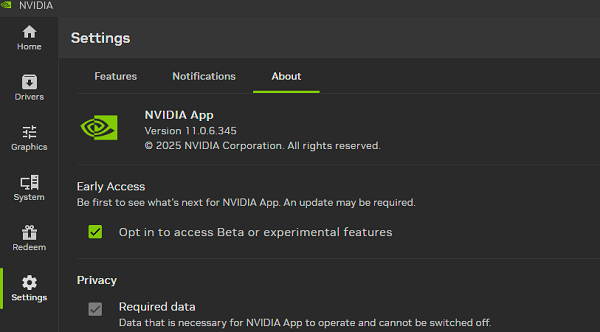NVIDIA App同步更新，驱动和功能整合更明显