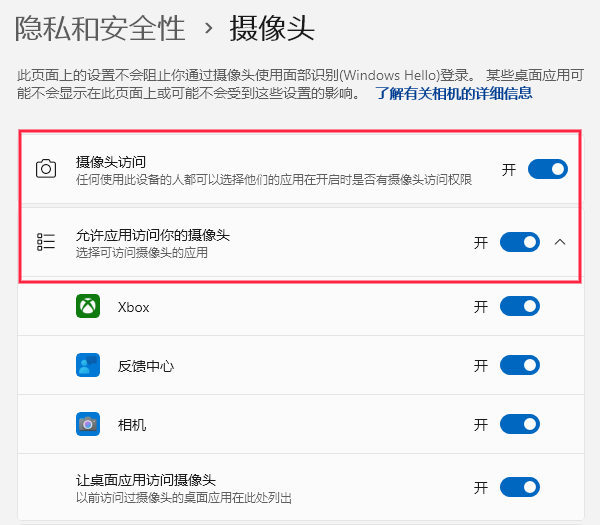 检查系统隐私设置