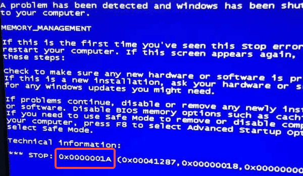 0x0000001a为什么会出现