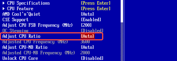 恢复CPU与内存默认频率