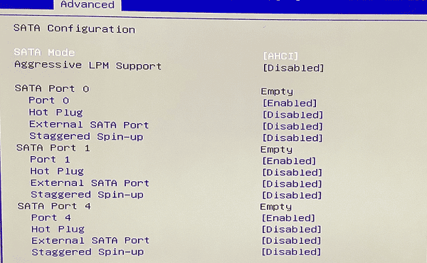 检查BIOS设置是否关闭接口