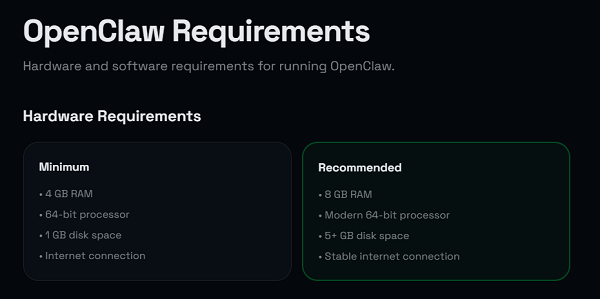 OpenClaw 本地运行需要什么配置