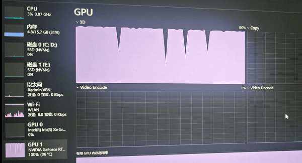 GPU占用率100%