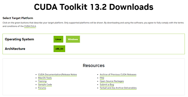 通过NVIDIA官网下载 通过NVIDIA官网下载