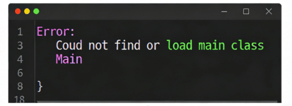 Could not find or load main class Could not find or load main class