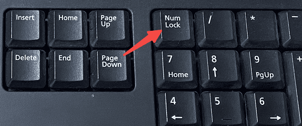 检查数字锁定键（Num Lock）