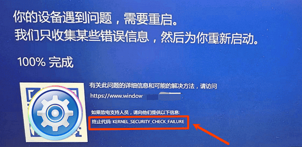 电脑蓝屏KERNEL_SECURITY_CHECK_FAILURE