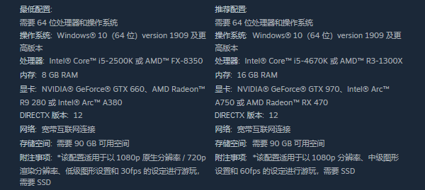 《暗黑破坏神IV:憎恨之王》配置要求 《暗黑破坏神IV:憎恨之王》配置要求