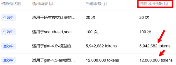 查看tokens额度