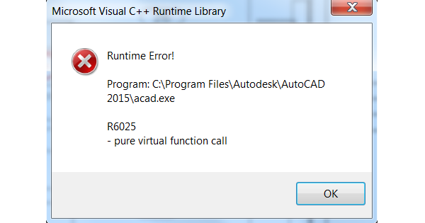 R6025错误为什么会出现