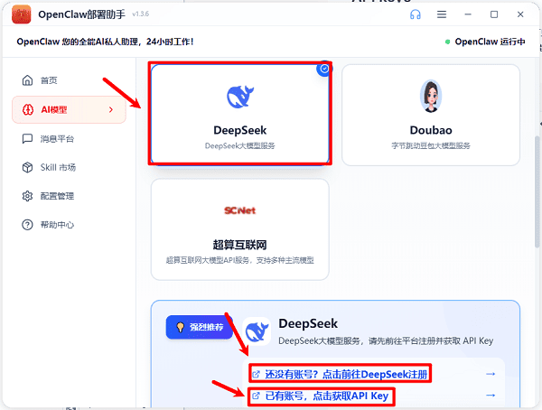 设置DeepSeek模型