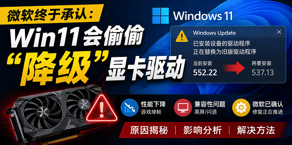 微软终于承认：Win11会偷偷“降级”显卡驱动