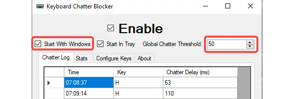 用Keyboard Chatter Blocker软件去抖 用Keyboard Chatter Blocker软件去抖