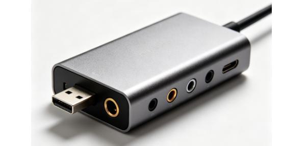 使用USB声卡临时替代