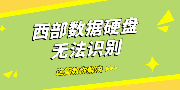 西部数据硬盘无法识别
