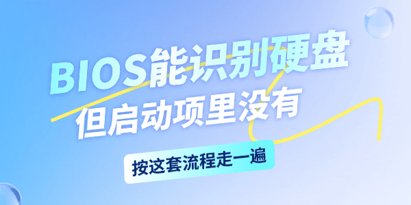 BIOS能识别硬盘但启动项里没有 BIOS能识别硬盘但启动项里没有