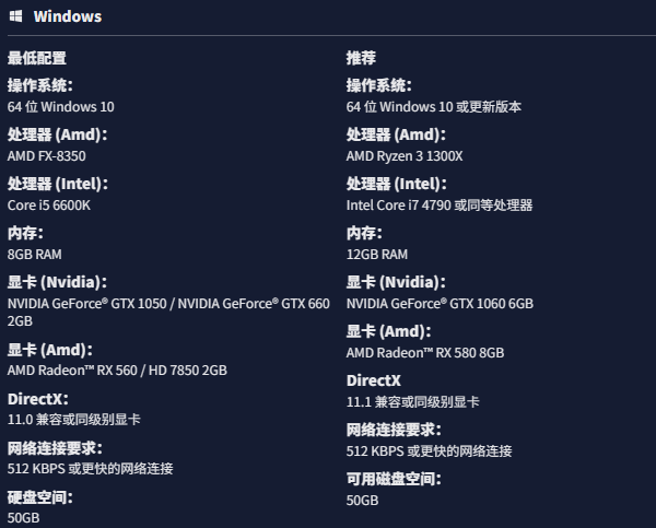 战地风云5官方配置要求 战地风云5官方配置要求