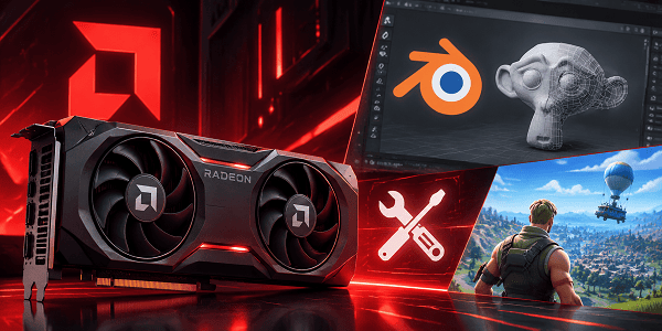 AMD 26.7.1显卡驱动发布：RX 9050首发支持，Blender与Fortnite问题修复