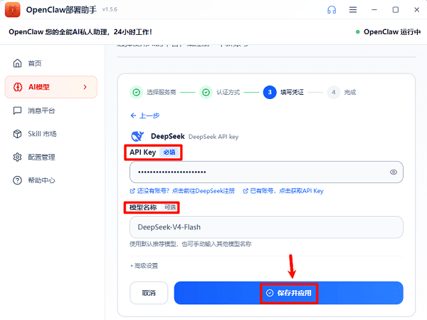 输入API Key 输入API Key