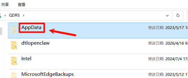 不要直接删除整个AppData文件夹