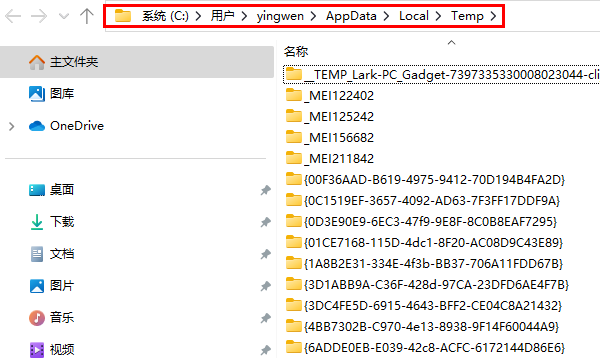 Temp临时文件夹