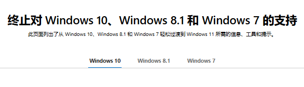微软终止对Windows10/8.1和Windows7支持 微软终止对Windows10/8.1和Windows7支持