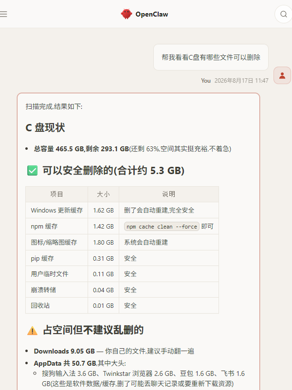 AI帮你清理电脑垃圾 AI帮你清理电脑垃圾