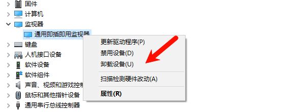 重新安装显示器驱动