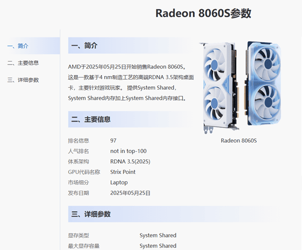 AMD显卡性能参数
