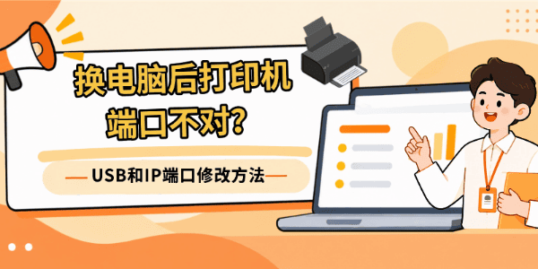 换电脑后打印机端口不对？USB和IP端口修改方法