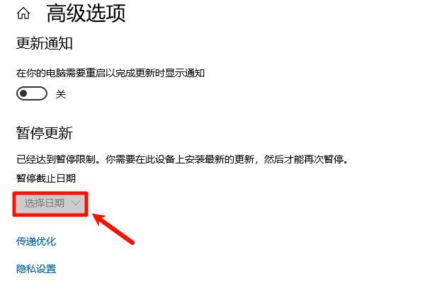 暂停更新 暂停更新