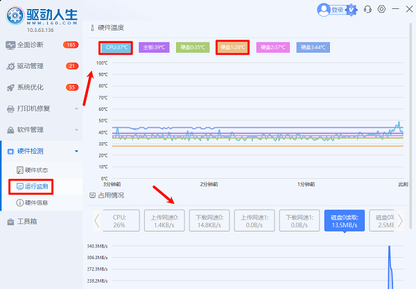 查看磁盘和CPU占用 查看磁盘和CPU占用