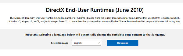 安装或修复 DirectX 运行组件 安装或修复 DirectX 运行组件
